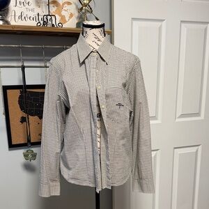 Ralph Lauren Women’s Black and White Checkered Shirt like new